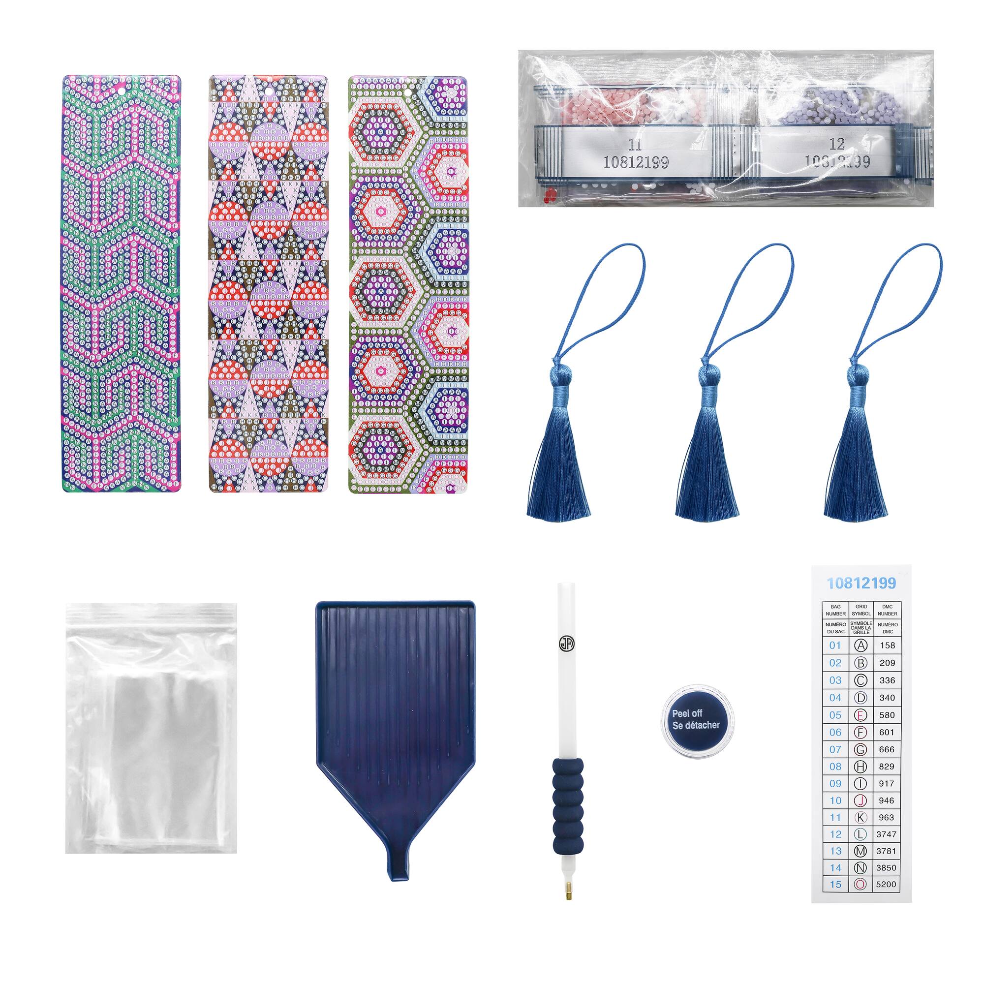 Jonathan Adler x Michaels Dark Print Diamond Art Bookmark Kit